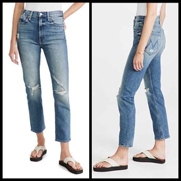 💕MOTHER SUPERIOR💕 High Waisted Rider Ankle Jeans ~ Far Beyond The Sky 28 NWOT - Picture 10 of 16